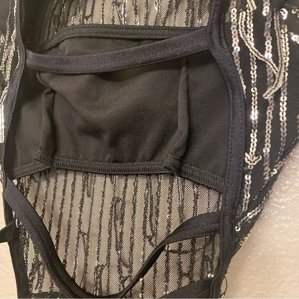 Weissman elite dance costume silver sequin Kill The Lights NV13199 IC- child 7/8